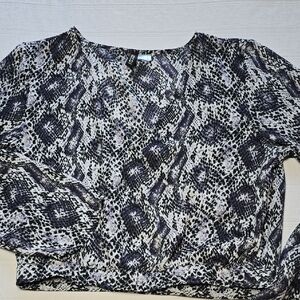 H&M Divided Snakeskin Wrap Crop Top